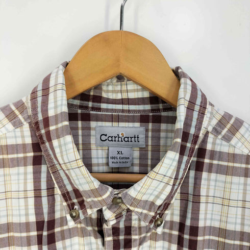 カーハート Carhartt ロゴパッチ チェック コットンワークシャツ メンズ import:XL