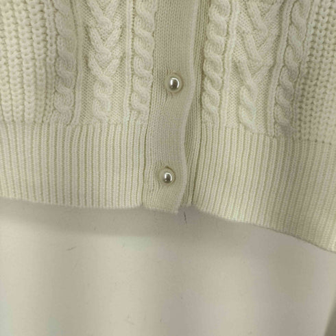 マウジー moussy 23AW F/PEARL BUTTON STAND FRILL カーディガン レディース FREE