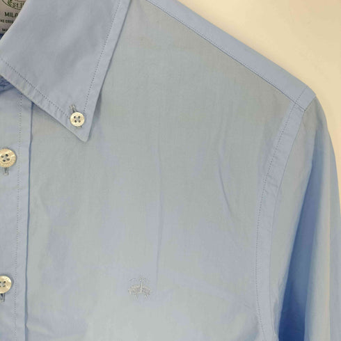 ブルックスブラザーズ BROOKS BROTHERS MILANO FIT ロゴ刺繍 ボタンダウン シャツ メンズ import:XS