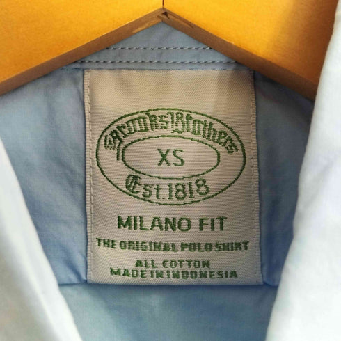 ブルックスブラザーズ BROOKS BROTHERS MILANO FIT ロゴ刺繍 ボタンダウン シャツ メンズ import:XS