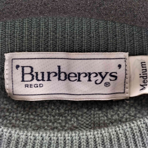 バーバリーズ BURBERRYS ロゴ刺繍ウールニット メンズ import:M