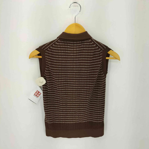 トリココムデギャルソン tricot COMME des GARCONS AD2000 01SS ノースリーブウールレーヨンポロシャツ レディース