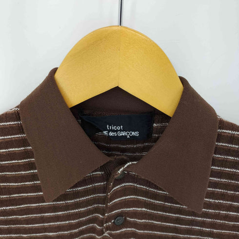 トリココムデギャルソン tricot COMME des GARCONS AD2000 01SS ノースリーブウールレーヨンポロシャツ レディース