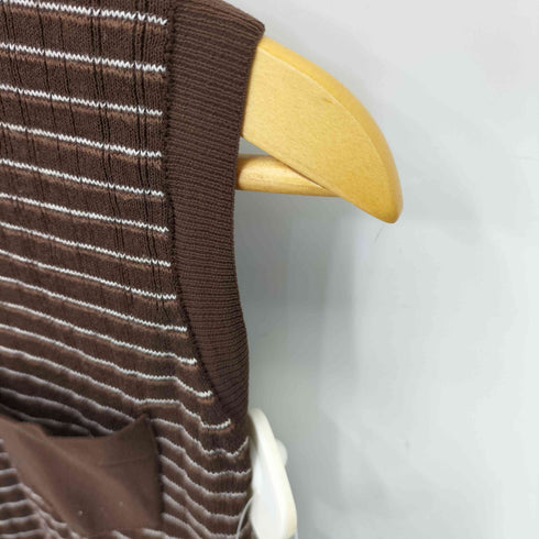 トリココムデギャルソン tricot COMME des GARCONS AD2000 01SS ノースリーブウールレーヨンポロシャツ レディース