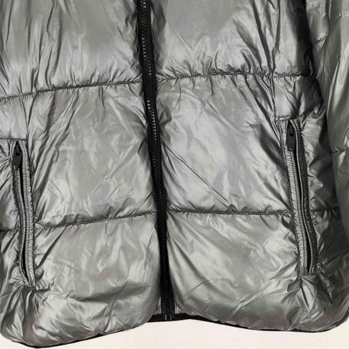 ザラ ZARA METALLIC PUFFER JACKET メンズ import:L