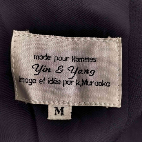 インアンドヤン yin & yang 比翼ボタン ウール ステンカラーコート メンズ JPN:M