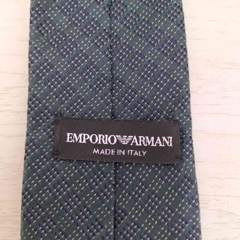 エンポリオアルマーニ EMPORIO ARMANI イタリア製 シルク混 総柄ネクタイ メンズ
