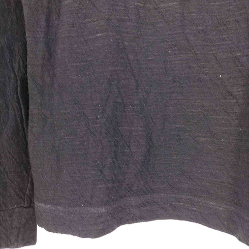 エムエイチエル MHL. 裏地ボーダー コットンウール ロングスリーブTシャツ メンズ JPN:M