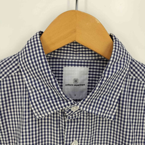 ユニフォームエクスペリメント uniform experiment ギンガムチェック ホワイトラインボタンダウンシャツ メンズ JPN:2