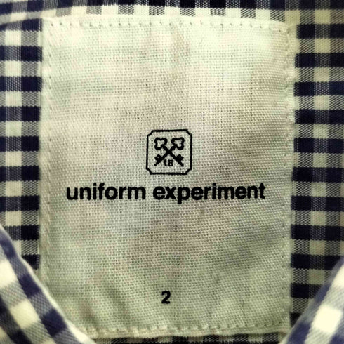ユニフォームエクスペリメント uniform experiment ギンガムチェック ホワイトラインボタンダウンシャツ メンズ JPN:2