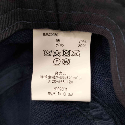 ウールリッチ WOOLRICH ロゴ刺繍 コットンナイロン キャンバス ハット メンズ