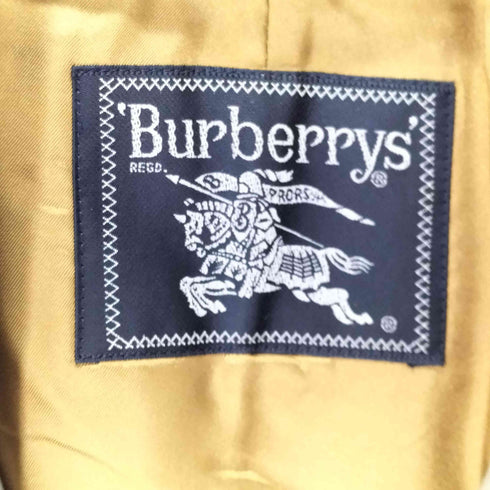 バーバリーズ BURBERRYS 80-90S チェックライナー付き ラグラン比翼ステンカラーコート メンズ
