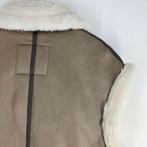ザラ ZARA ダブルフェイスムートンベスト レディース import:S