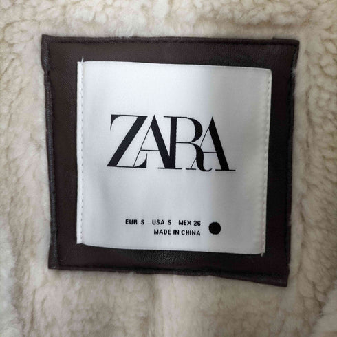ザラ ZARA ダブルフェイスムートンベスト レディース import:S