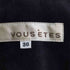 VOUSETES ノーカラー ツイードジャケット レディース 36
