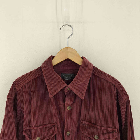 ヴァンヒューゼン VAN HEUSEN 太畝コーデュロイシャツ メンズ import:L