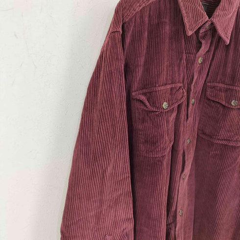 ヴァンヒューゼン VAN HEUSEN 太畝コーデュロイシャツ メンズ import:L