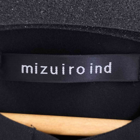 ミズイロインド mizuiro ind 2ポケット ノーカラー ノースリーブ シャツワンピース レディース FREE
