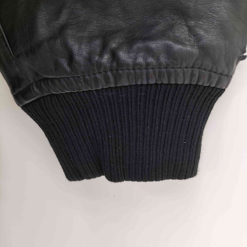ダブルクローゼット w closet シンセティックレザー ボンバージャケット レディース