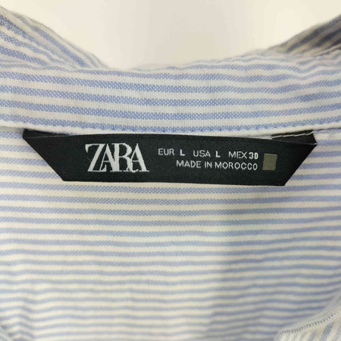 ザラ ZARA ストライプ長袖シャツ レディース import:L