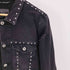 ザラマン ZARA MAN ダメージ加工 スタッズ デザイン ブラック デニム トラッカー ジャケット メンズ import:L