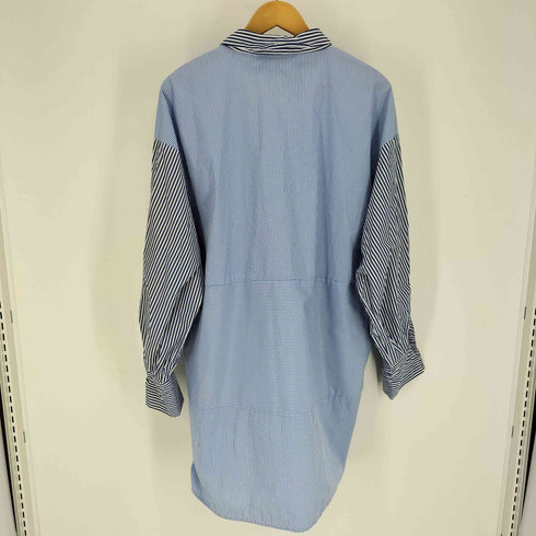 ザラ ZARA Orversized Docking Stripe Shirts オーバーサイズ クレイジー ドッキング ストライプ シャツ ユニセックス レディース import:L