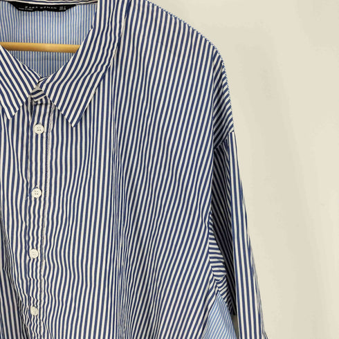 ザラ ZARA Orversized Docking Stripe Shirts オーバーサイズ クレイジー ドッキング ストライプ シャツ ユニセックス レディース import:L