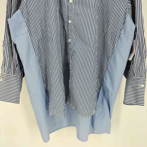 ザラ ZARA Orversized Docking Stripe Shirts オーバーサイズ クレイジー ドッキング ストライプ シャツ ユニセックス レディース import:L