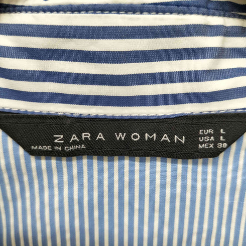 ザラ ZARA Orversized Docking Stripe Shirts オーバーサイズ クレイジー ドッキング ストライプ シャツ ユニセックス レディース import:L