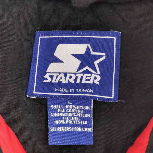 スターター STARTER 90s 刺繍 ワッペン 中綿 フーデッド ナイロンジャケット メンズ JPN:L