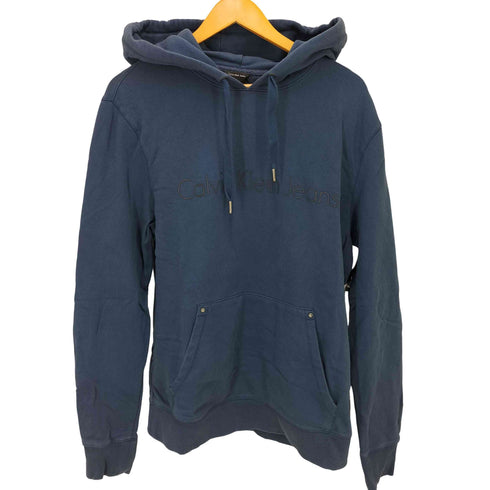 カルバンクラインジーンズ Calvin Klein Jeans ロゴプリントプルオーバーフーディ メンズ JPN:L
