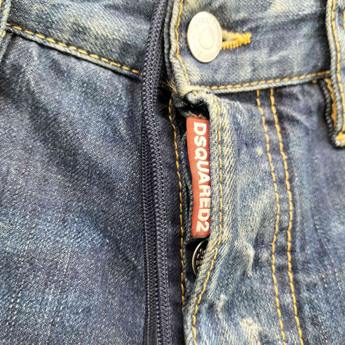 ディースクエアード DSQUARED2 Cool guy jean ダメージ リペア 加工 ダブルウエスト デニム パンツ メンズ 42