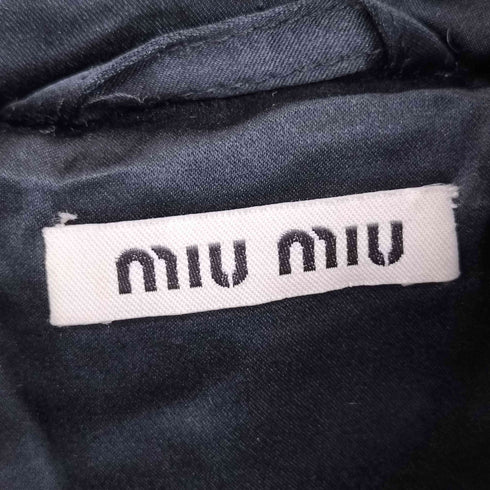 ミュウミュウ miu miu ラメツイード 半袖ダウンジャケット レディース EUR:38