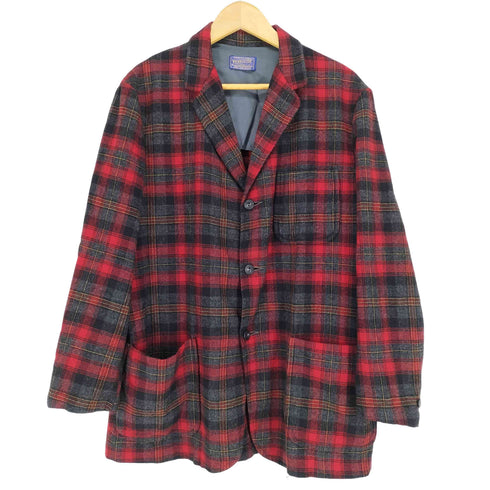ペンドルトン PENDLETON 40-50s チェック柄ウール3Bテーラードジャケット メンズ