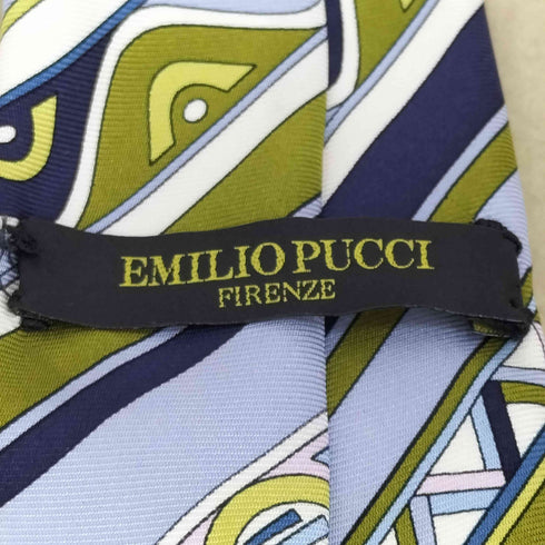 エミリオプッチ EMILIO PUCCI 総柄 シルクネクタイ メンズ