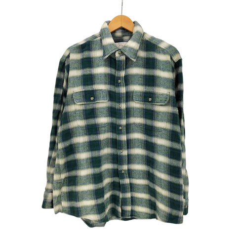 USA SCENE N.C utility 90s オンブレチェック コットンネルシャツ メンズ