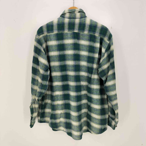 USA SCENE N.C utility 90s オンブレチェック コットンネルシャツ メンズ