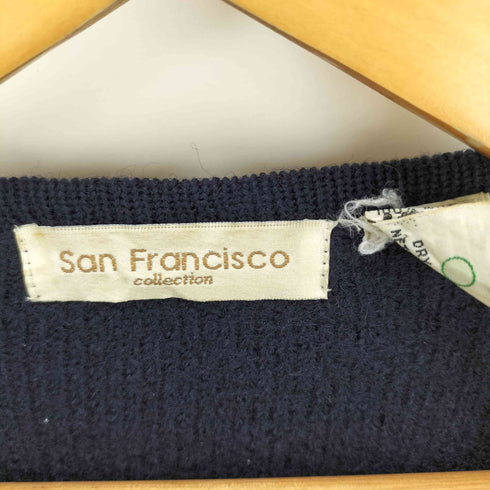 sanfrancisco collection 刺繍デザイン コンチョボタンウールカーディガン レディース JPN:L