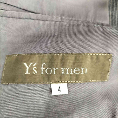 ワイズフォーメン Ys for men ストライプ 背抜き 4Bジャケット 2タックスラックス セットアップ メンズ JK 4 / PT 2