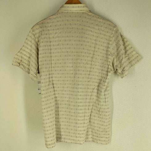 イヴサンローラン Yves Saint Laurent OLD ロゴ刺繍 総柄 半袖ポロシャツ メンズ import:M