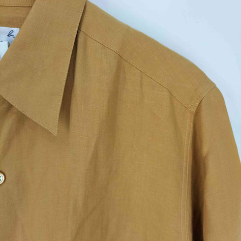 アニエスベーオム Agnes b.homme フランス製 リネン ビッグカラーシャツ メンズ 42