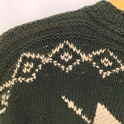 ポロバイラルフローレン Polo by RALPH LAUREN 90s HAND KNIT 雪柄 コットンリネンニット メンズ import:XL