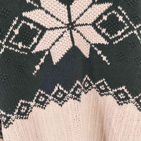 ポロバイラルフローレン Polo by RALPH LAUREN 90s HAND KNIT 雪柄 コットンリネンニット メンズ import:XL