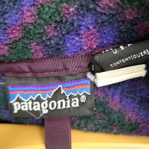 パタゴニア patagonia 92年製 USA製 総柄 スナップT フリースプルオーバー メンズ import:XL