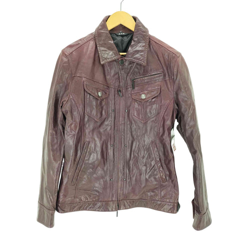 a.s.m レザージップシャツジャケット メンズ EUR:54