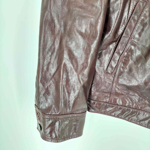 a.s.m レザージップシャツジャケット メンズ EUR:54