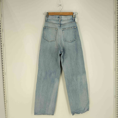 マウジー moussy HW CRASH LOOSE STRAIGHT ハイウエスト クラッシュ ルーズ ストレート デニムパンツ レディース 24