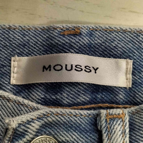 マウジー moussy HW CRASH LOOSE STRAIGHT ハイウエスト クラッシュ ルーズ ストレート デニムパンツ レディース 24