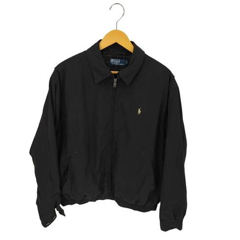 ポロバイラルフローレン Polo by RALPH LAUREN 裏地チェック スモールポニー刺繍スウィングトップ ブラック メンズ import:L