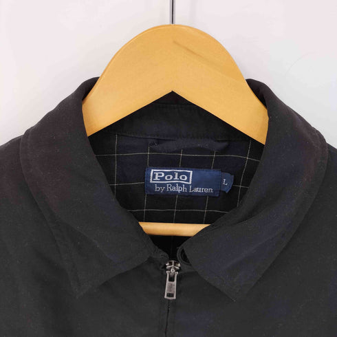 ポロバイラルフローレン Polo by RALPH LAUREN 裏地チェック スモールポニー刺繍スウィングトップ ブラック メンズ import:L